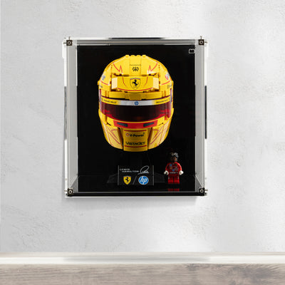 Wall Mountable Display Case for LEGO® Editions: Scuderia Ferrari HP Lewis Hamilton Helmet (43022)