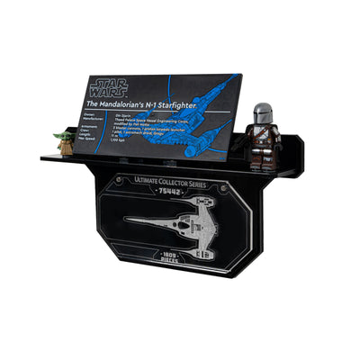 Wall Mounted Display Stand for LEGO® Star Wars™ The Mandalorian's N-1 Starfighter™ (75442)
