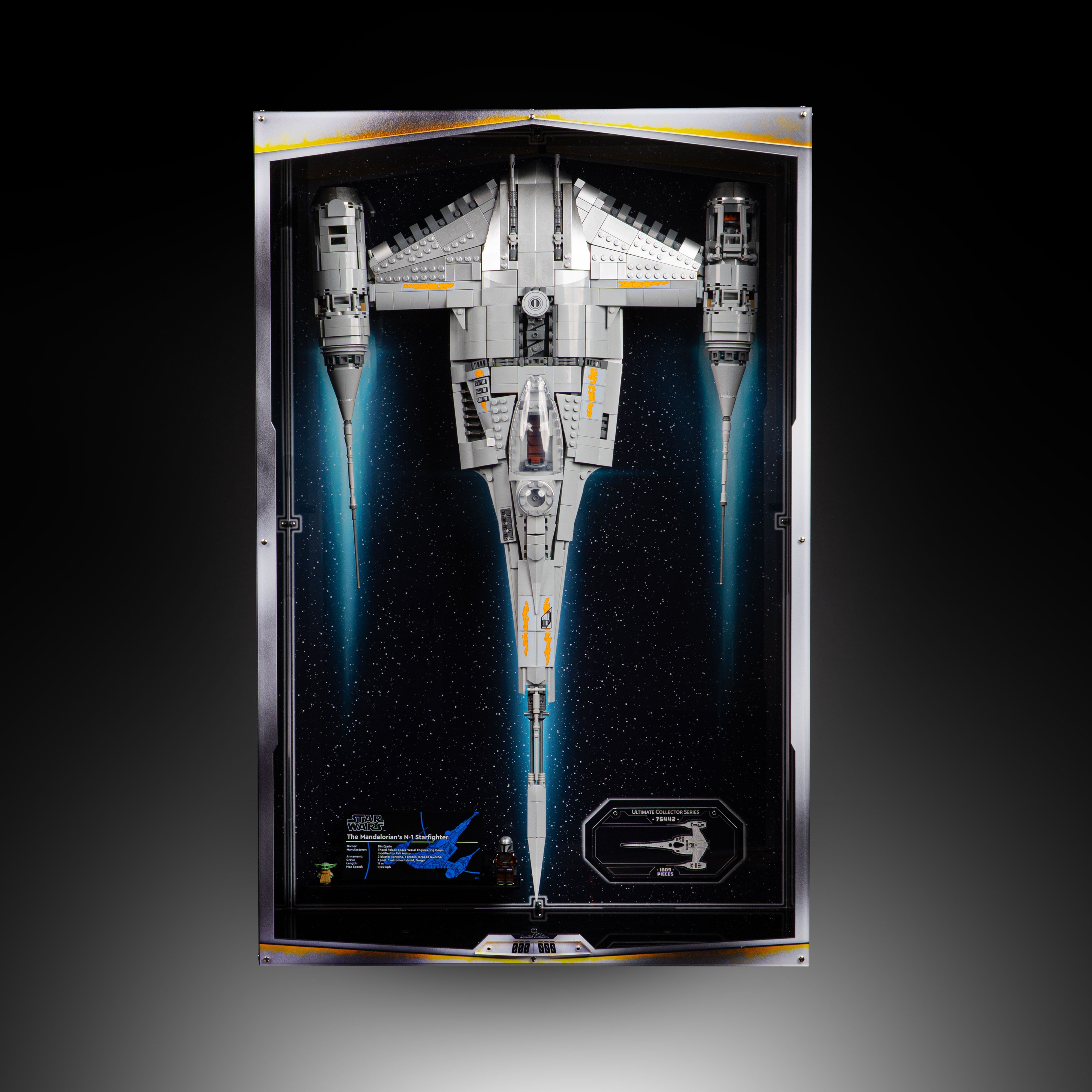 Limited Edition Wall Mountable Display Case for LEGO® Star Wars™ The Mandalorian's N-1 Starfighter™ (75442)