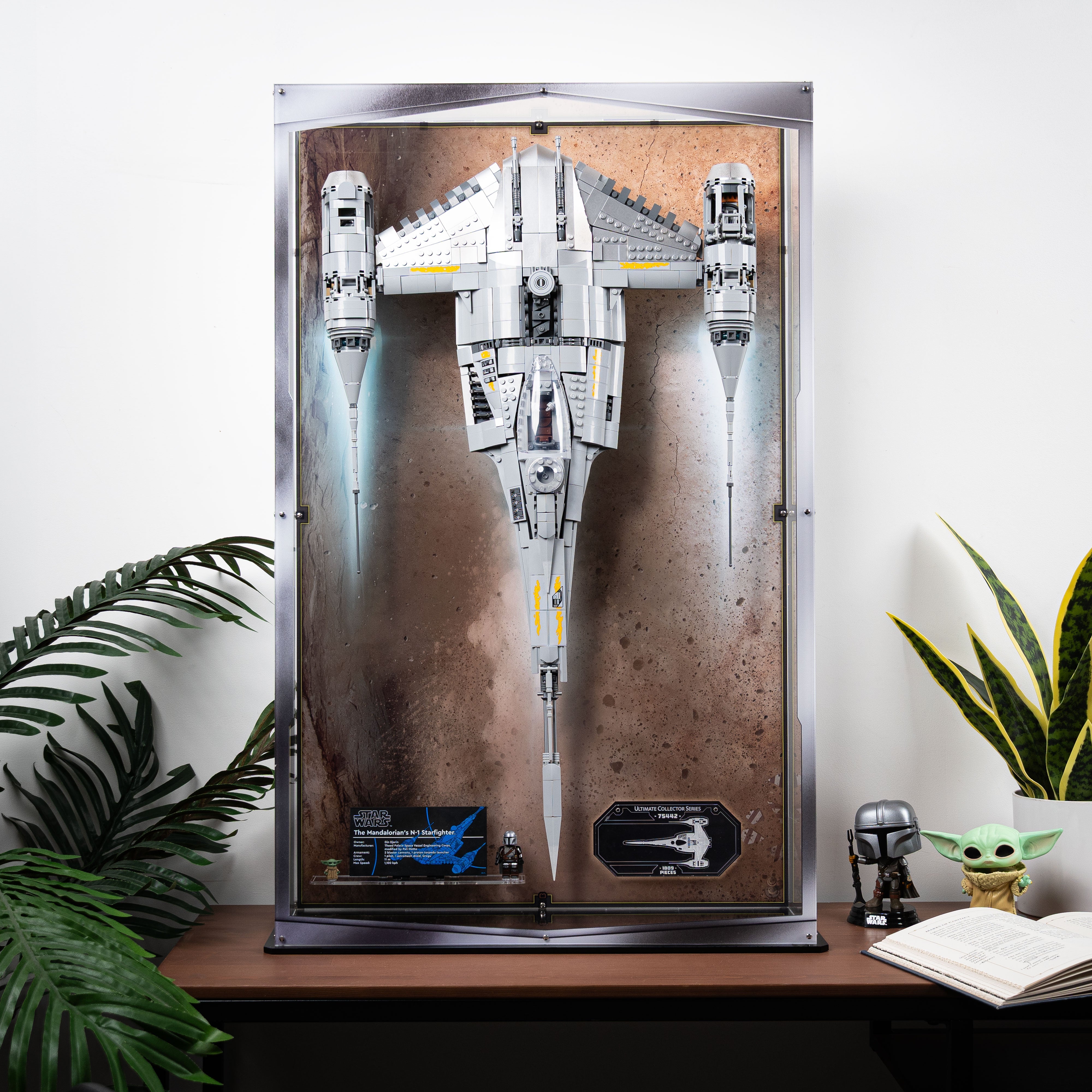 Wall Mountable Display Case for LEGO® Star Wars™ The Mandalorian's N-1 Starfighter™ (75442)