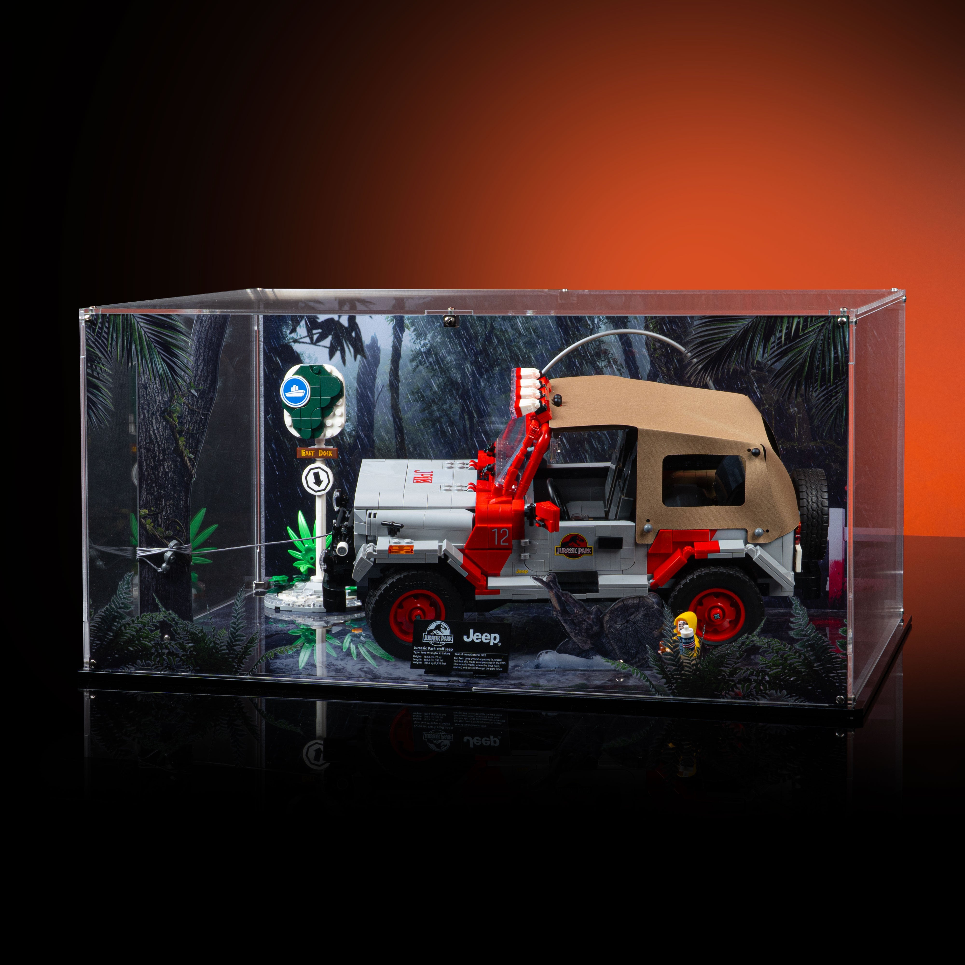 Limited Edition Display Case for LEGO® Jurassic Park Jeep® Wrangler (77984)