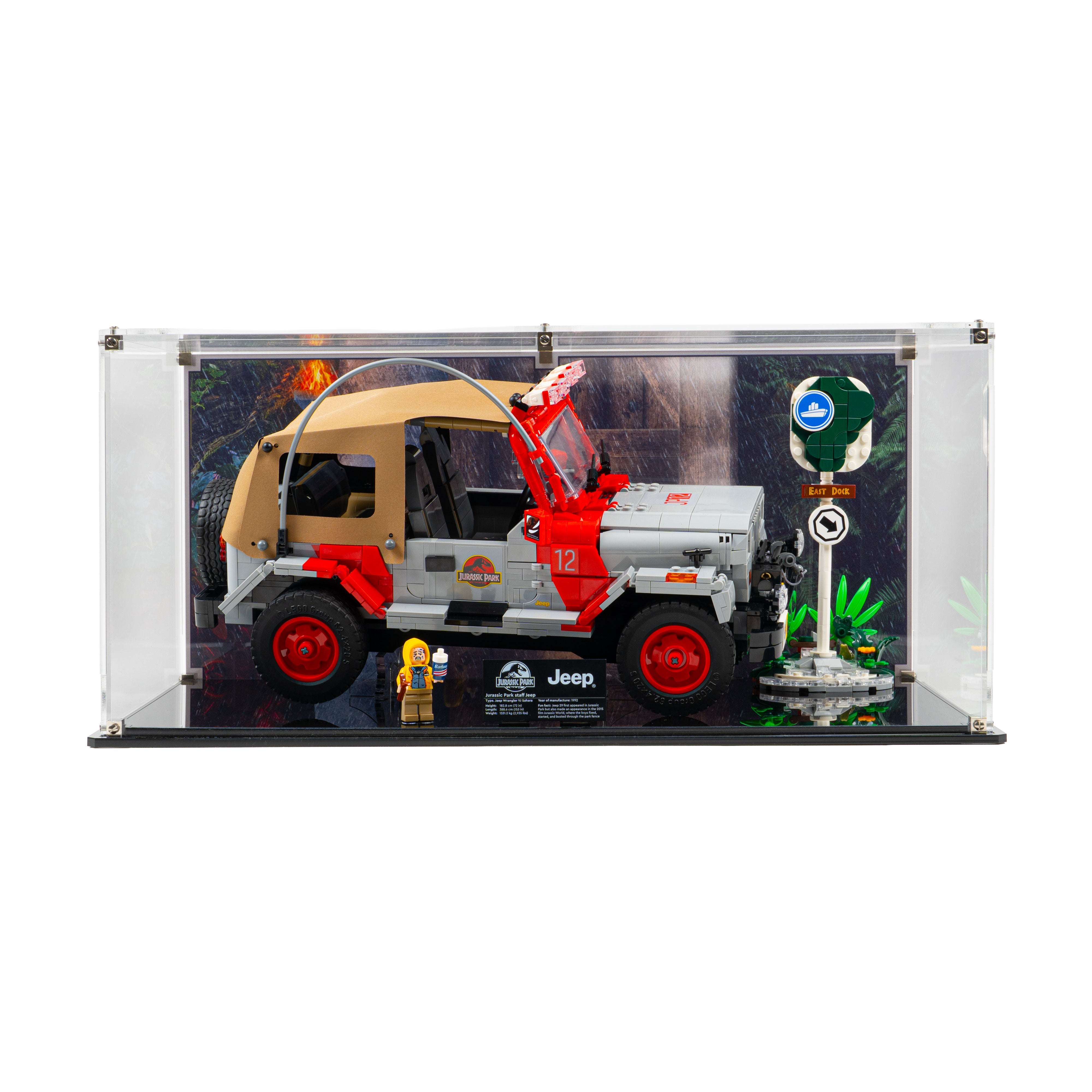 Display Case for LEGO® Jurassic Park Jeep® Wrangler (77984)
