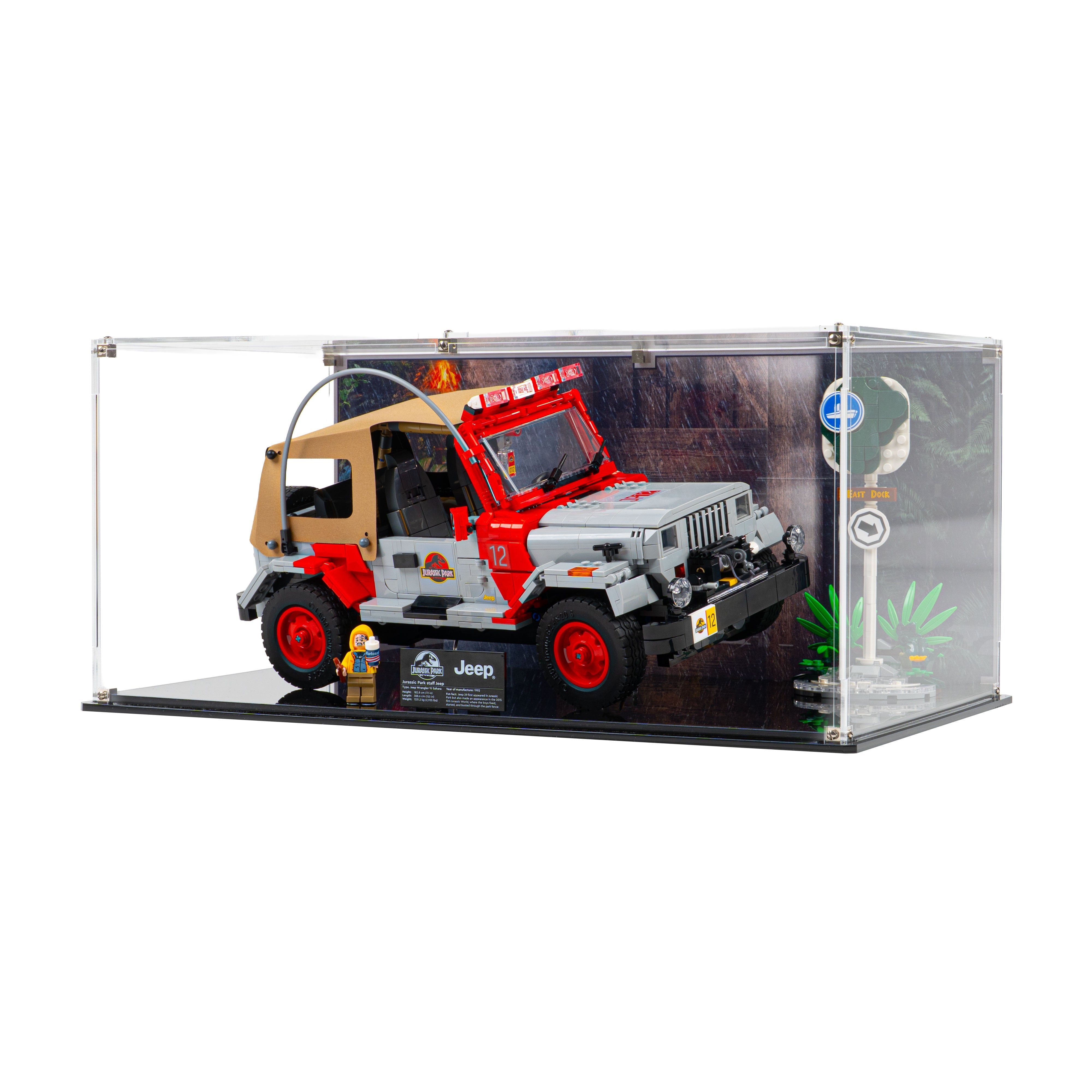 Display Case for LEGO® Jurassic Park Jeep® Wrangler (77984)