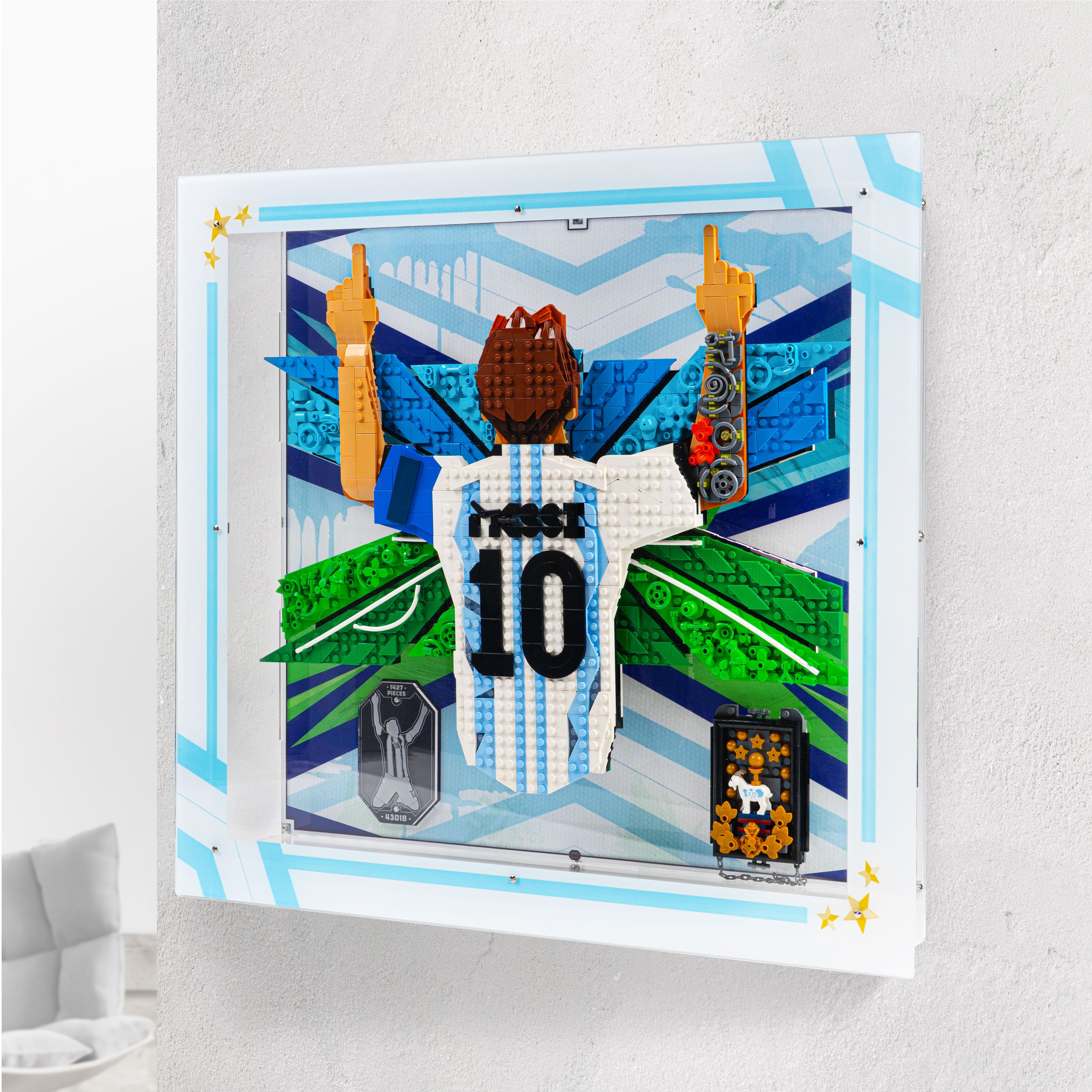 Display Case for LEGO® Editions: Lionel Messi – Celebration (43018)