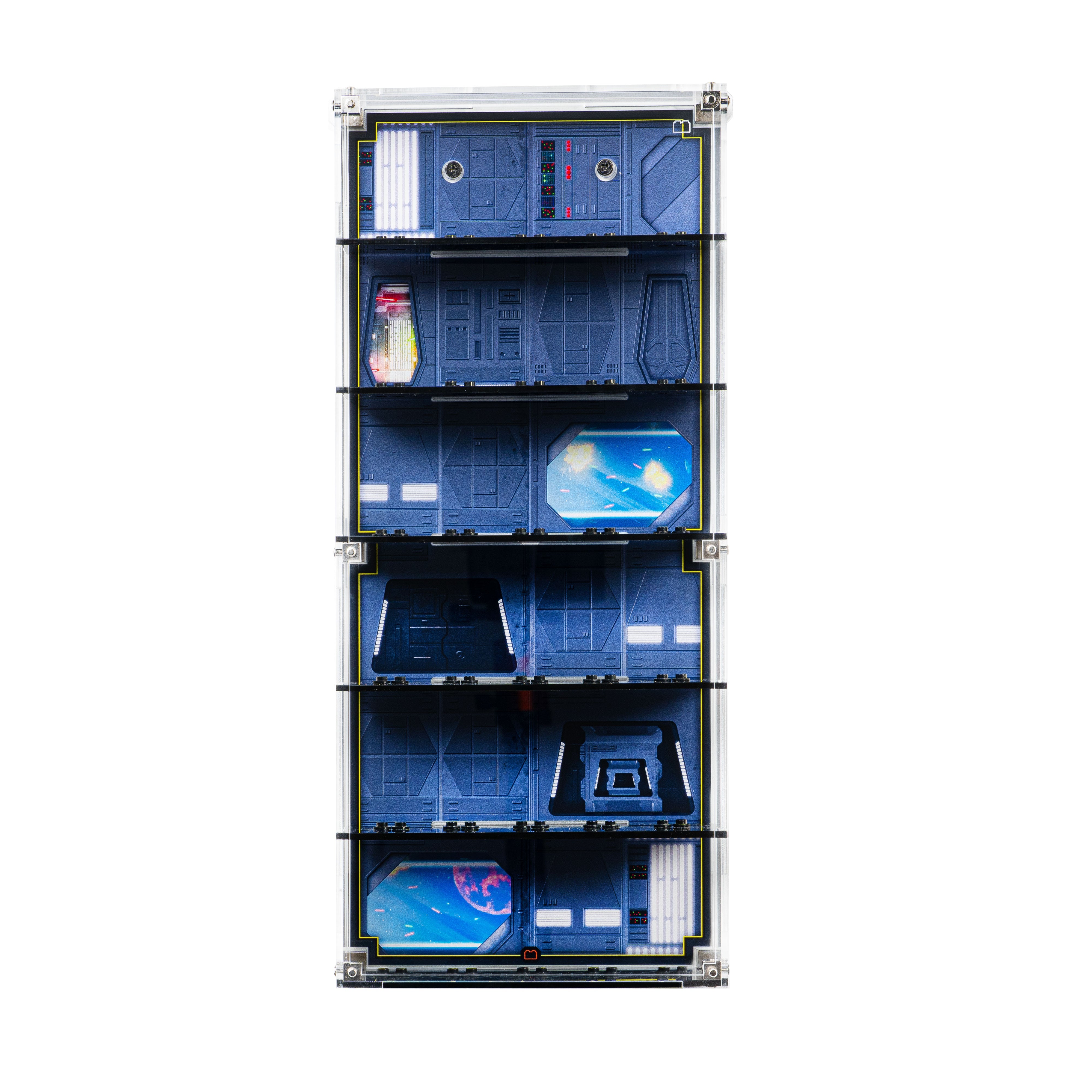 Star Wars Themed Wall Mounted Tiered Display Cases for LEGO® Minifigures