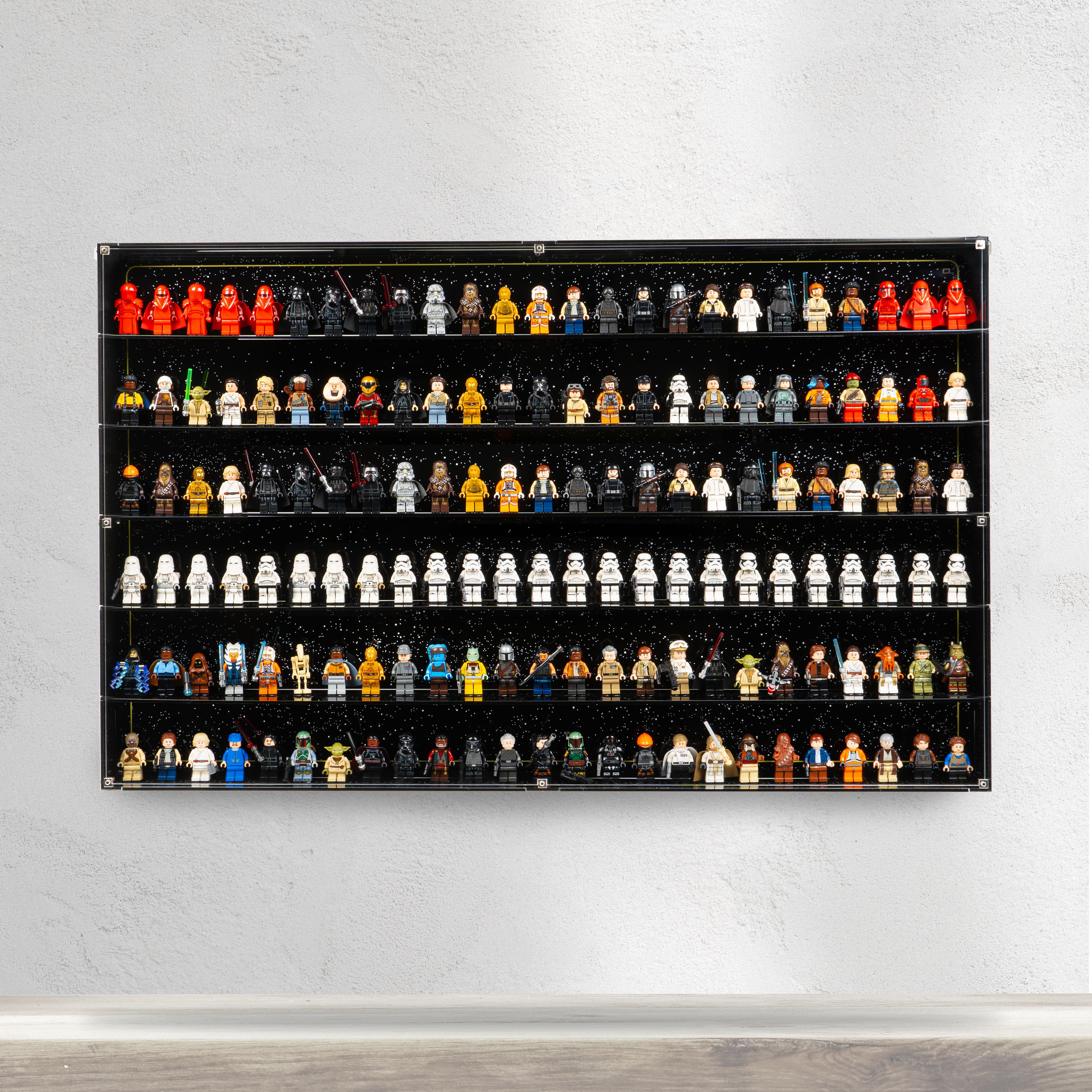 Wall Mounted Tiered Display Cases for LEGO® Minifigures