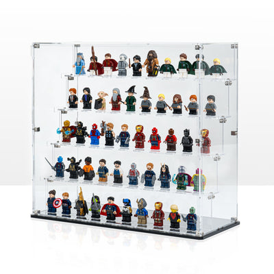 Display Case with Podiums for LEGO® Minifigures