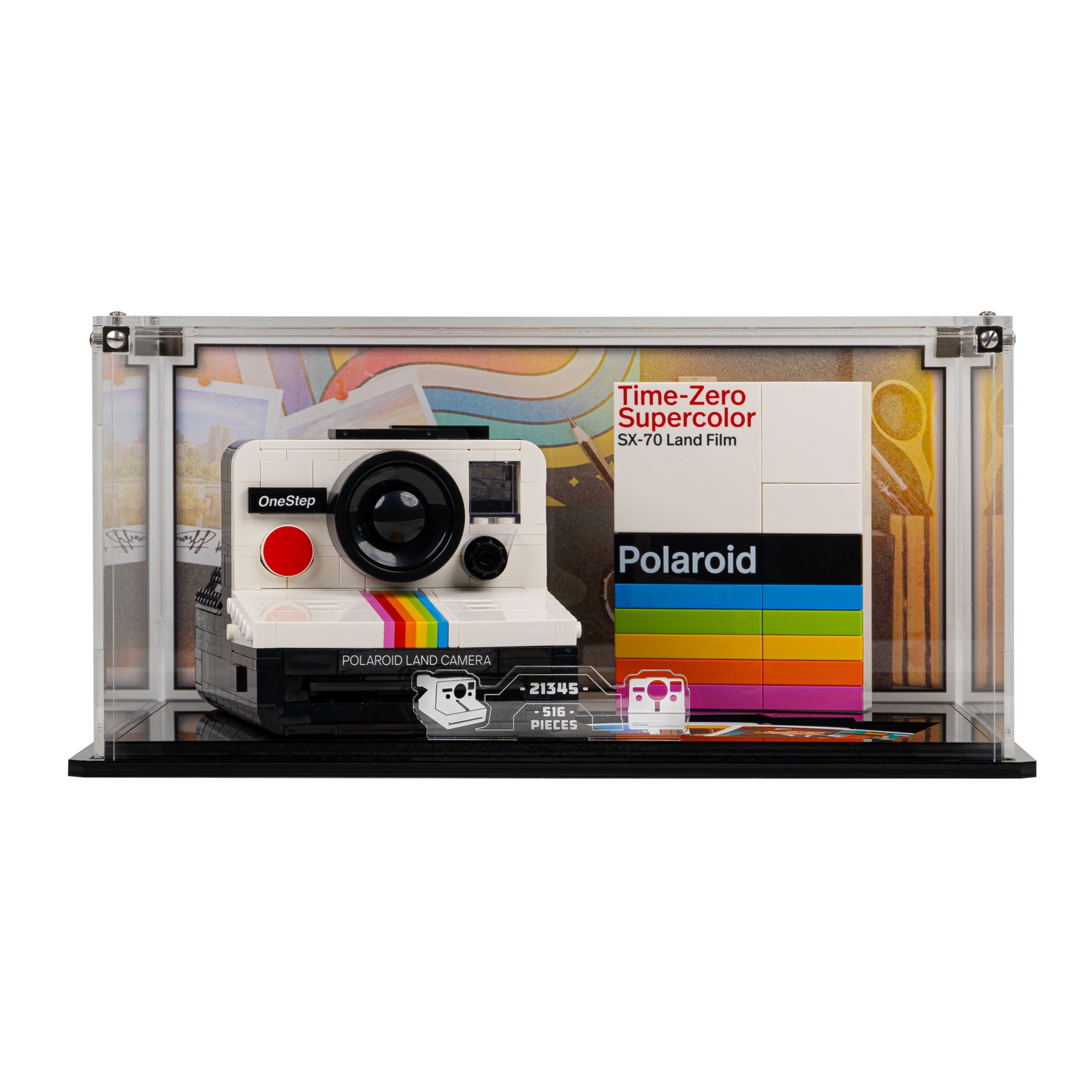 Display Case for LEGO® Polaroid OneStep SX-70 Camera (21345)