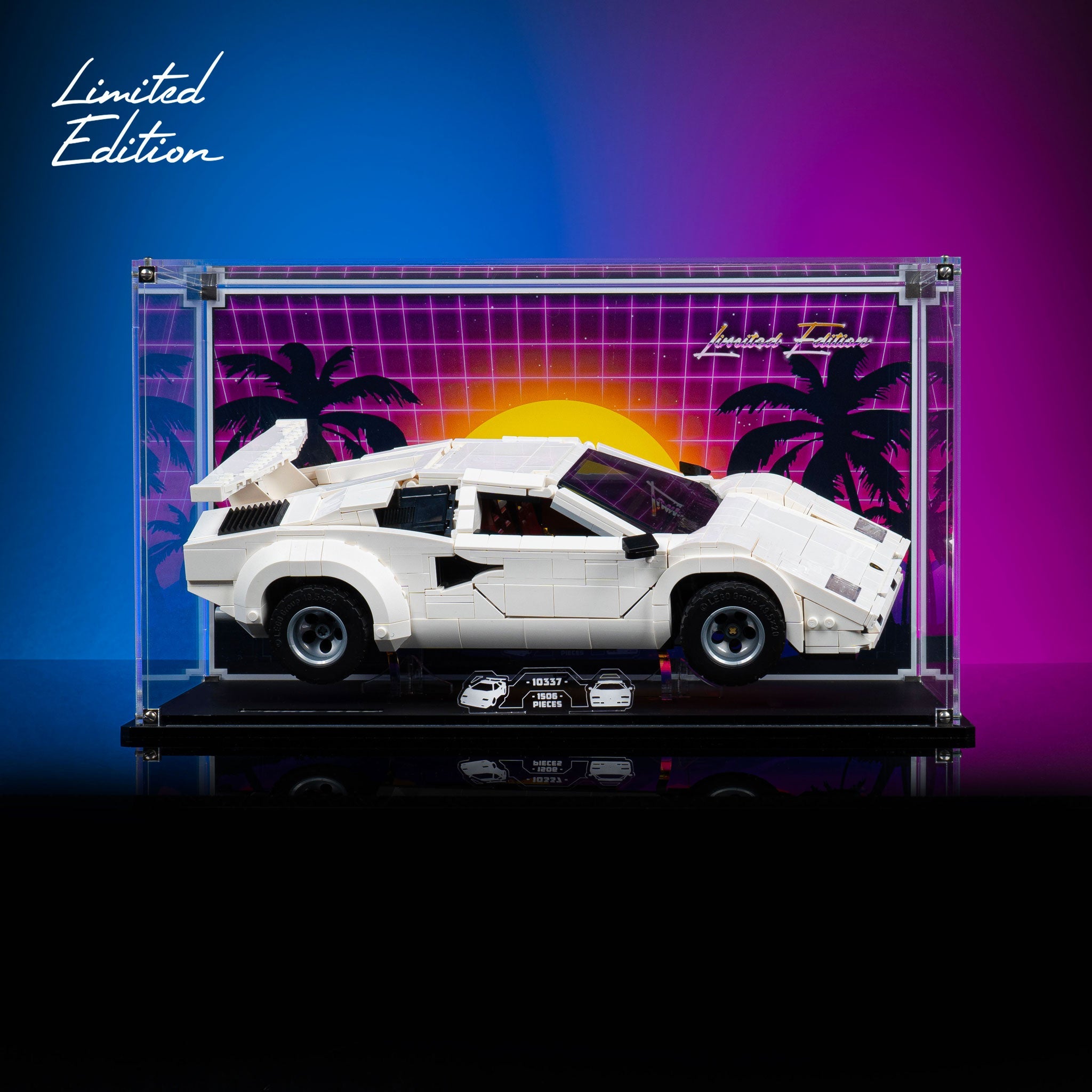 Limited Edition Display Case for LEGO® Icons Lamborghini Countach 5000 Quattrovalvole (10337)