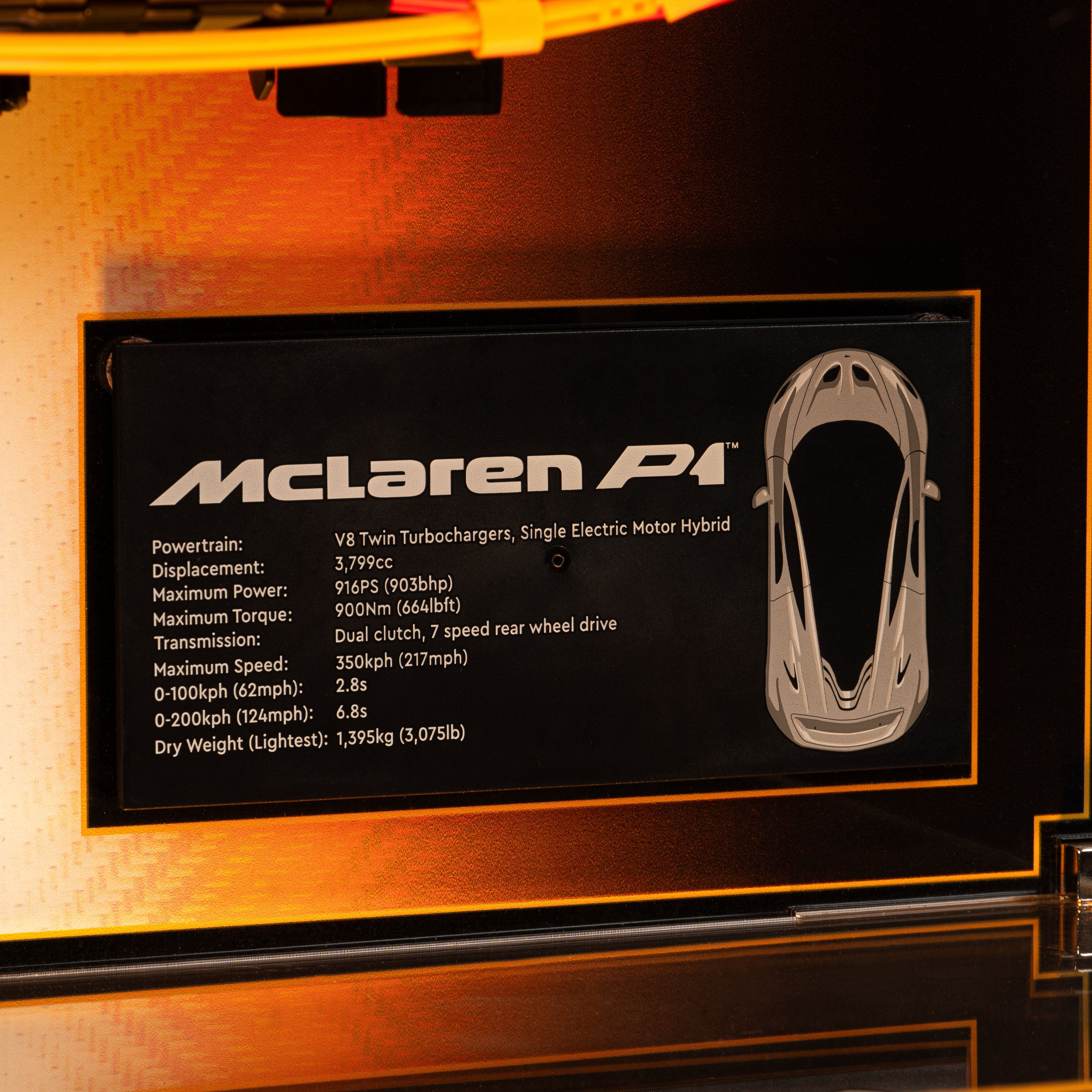 Limited Edition Wall Mounted Display Case for LEGO® Technic™ McLaren P1™ (42172)