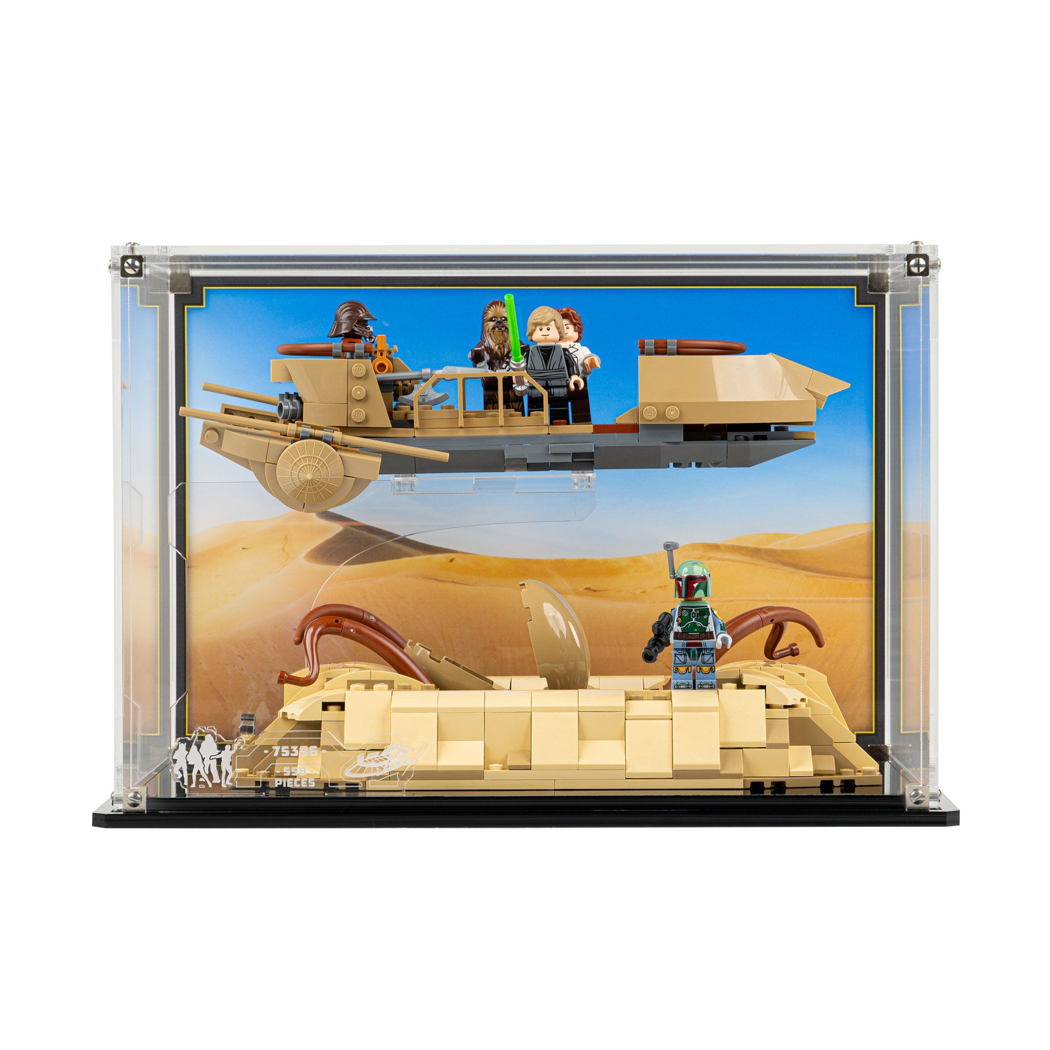 Display Case for LEGO® Star Wars Desert Skiff and Sarlacc Pit (75396)