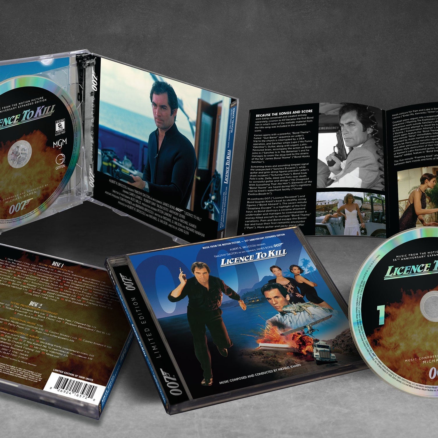 James Bond Licence To Kill Soundtrack Double CD Set - 35th Anniversary Expanded Remastered Edition