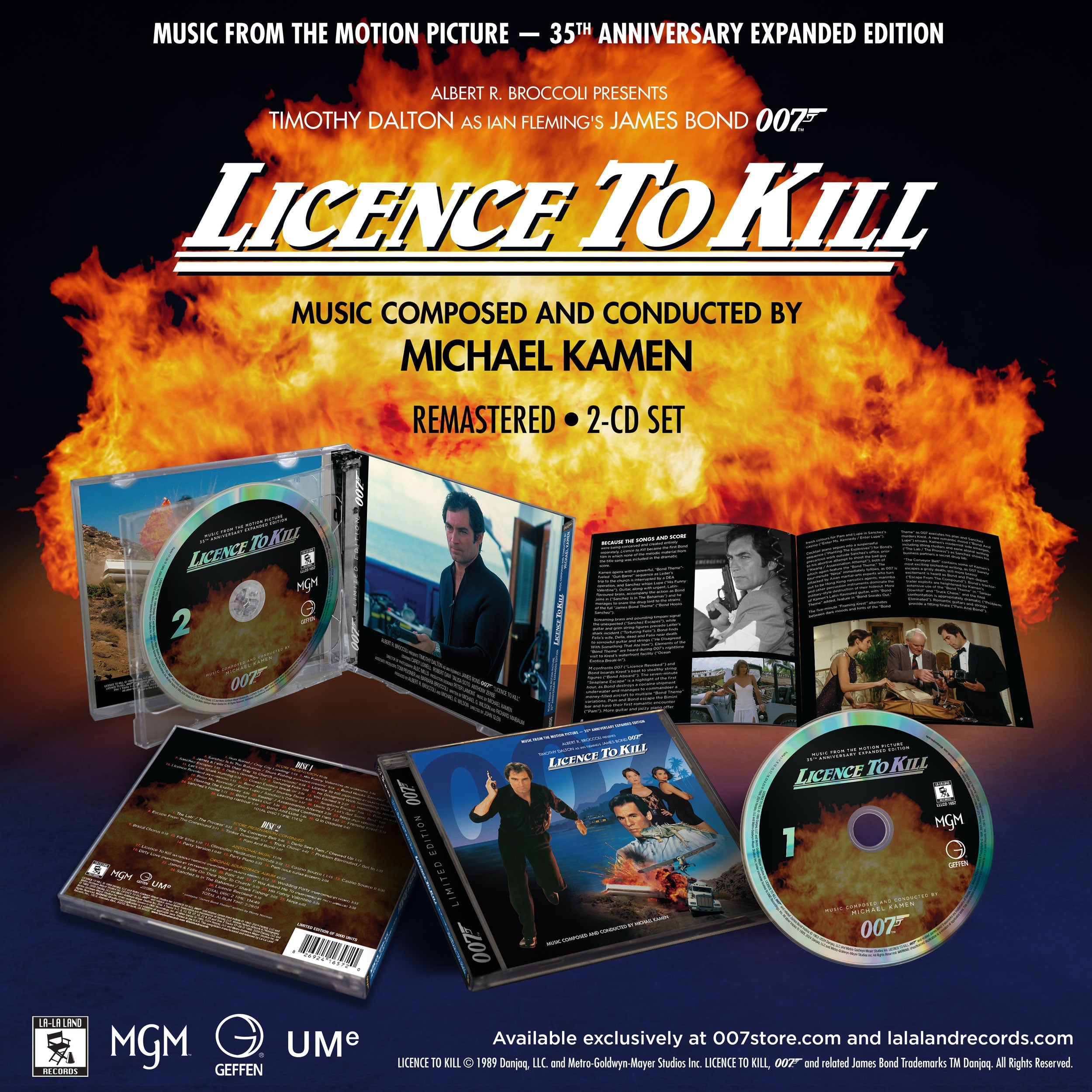 James Bond Licence To Kill Soundtrack Double CD Set - 35th Anniversary Expanded Remastered Edition
