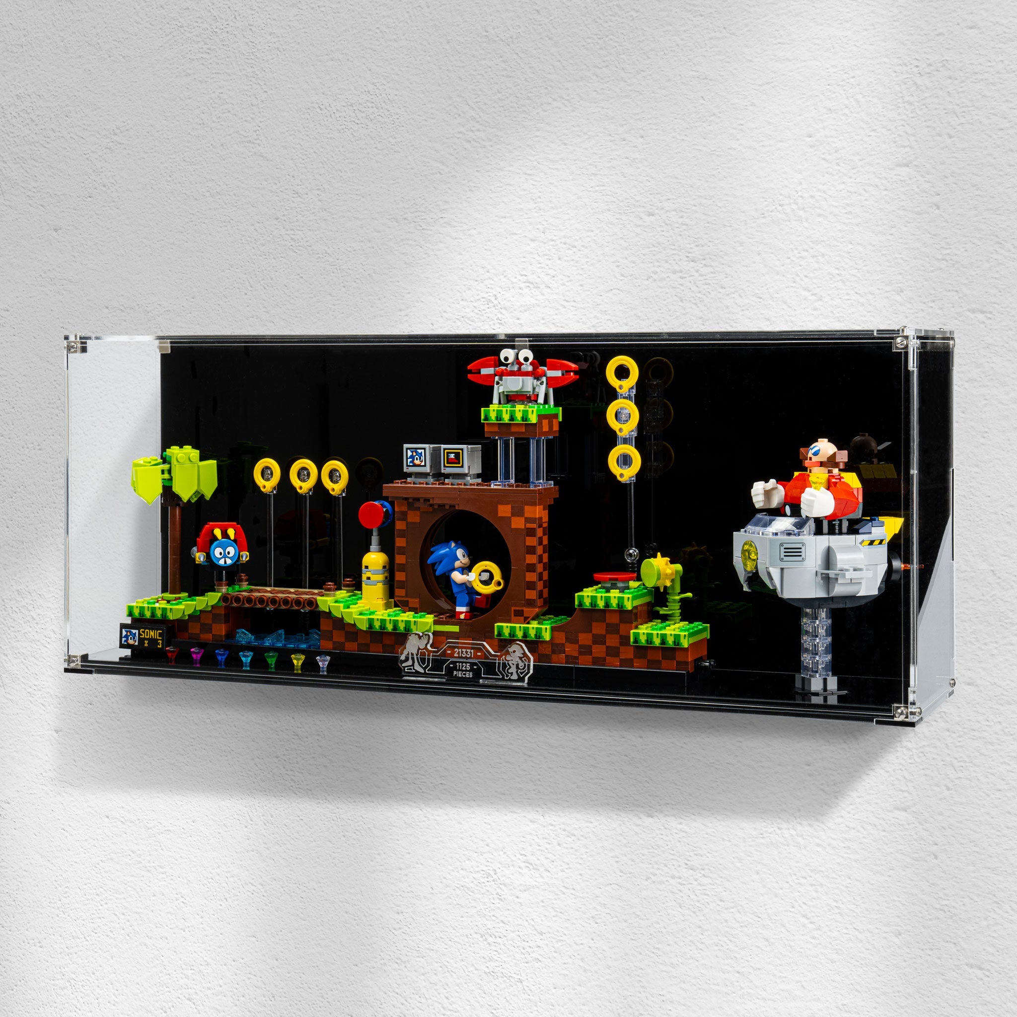 Wall Mounted Display Case for LEGO® IDEAS: Sonic the Hedgehog™ – Green Hill Zone (21331)