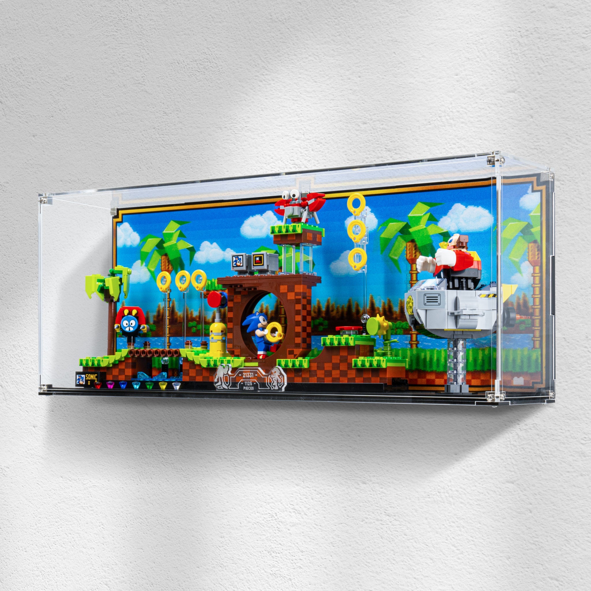 Limited Edition Wall Mounted Display Case for LEGO® IDEAS: Sonic the Hedgehog™ – Green Hill Zone (21331)