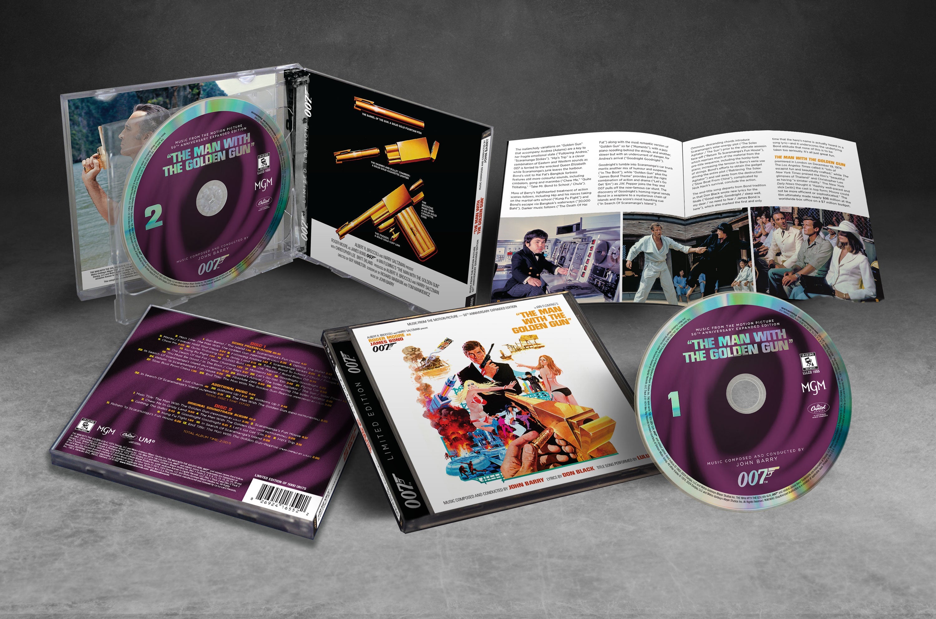 James Bond The Man With The Golden Gun Soundtrack Double CD Set - 50th Anniversary Expanded Remastered Edition