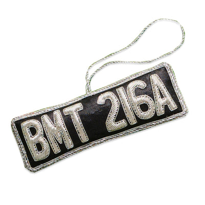 James Bond Number Plate Tree Decoration