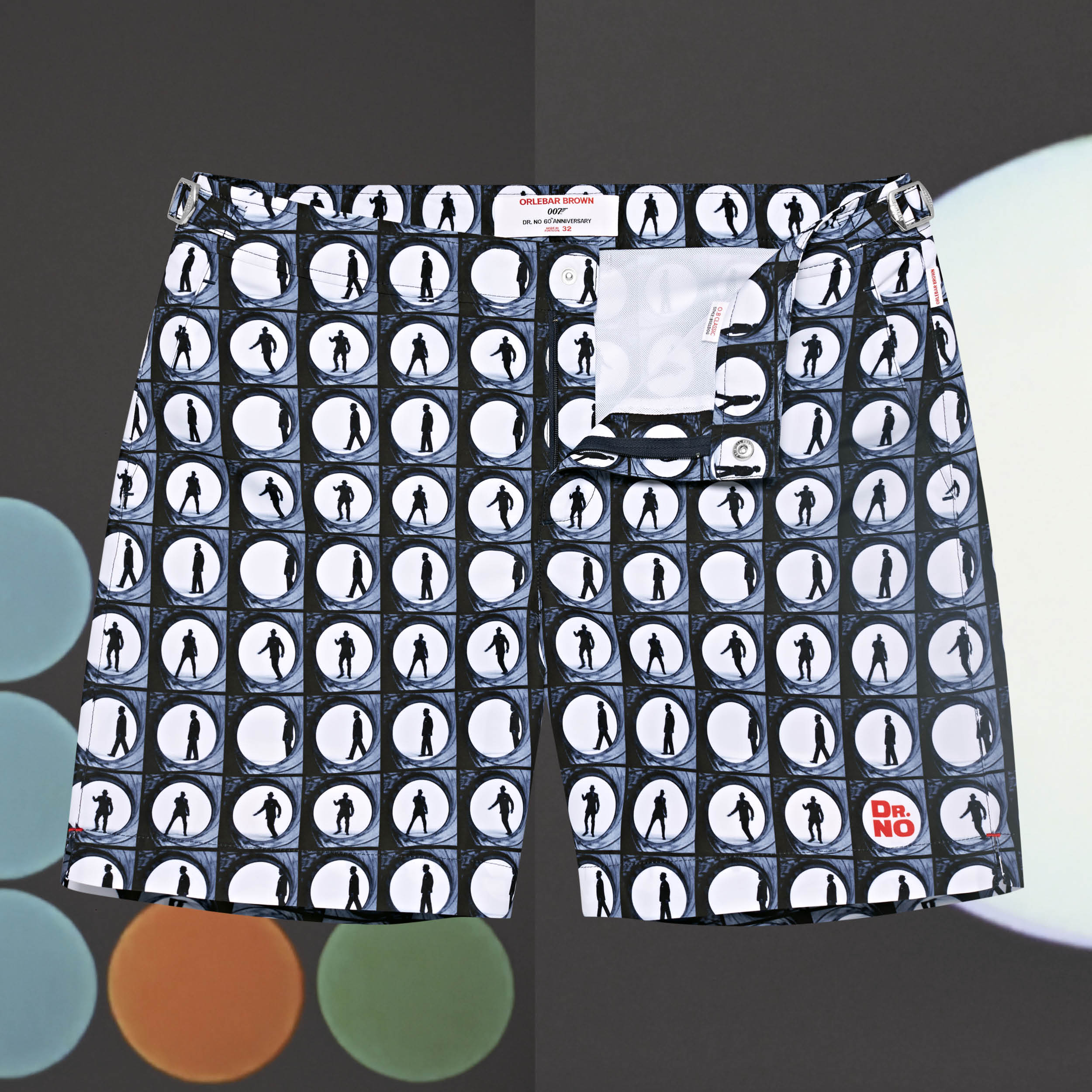 James Bond Dr. No Gun Barrel Swim Shorts - By Orlebar Brown