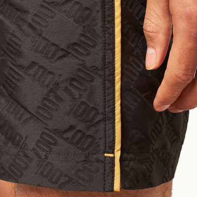 James Bond Gold Trim Jacquard Swim Shorts - By Orlebar Brown