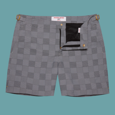 James Bond Glen Check Swim Shorts - By Orlebar Brown
