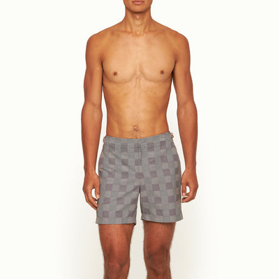 James Bond Glen Check Swim Shorts - By Orlebar Brown