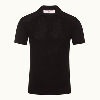 James Bond Tie Stitch Silk Cotton Polo Shirt - By Orlebar Brown