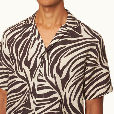 James Bond Zebra Linen Shirt - By Orlebar Brown