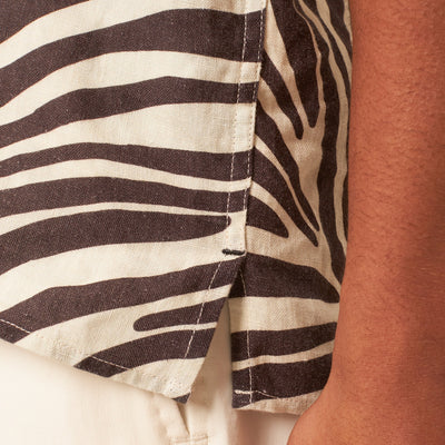 James Bond Zebra Linen Shirt - By Orlebar Brown