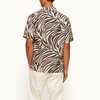 James Bond Zebra Linen Shirt - By Orlebar Brown