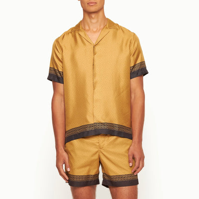 James Bond Gold Silk Shirt - By Orlebar Brown