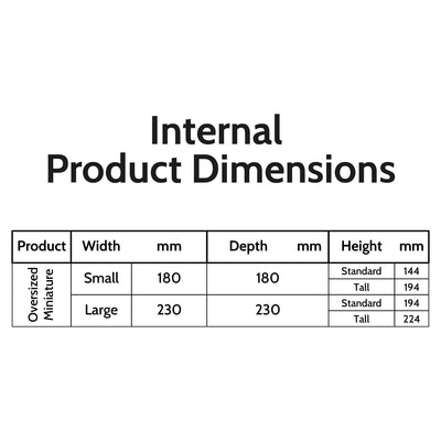 Oversized Miniature Display Case for Warhammer® with Clear Background