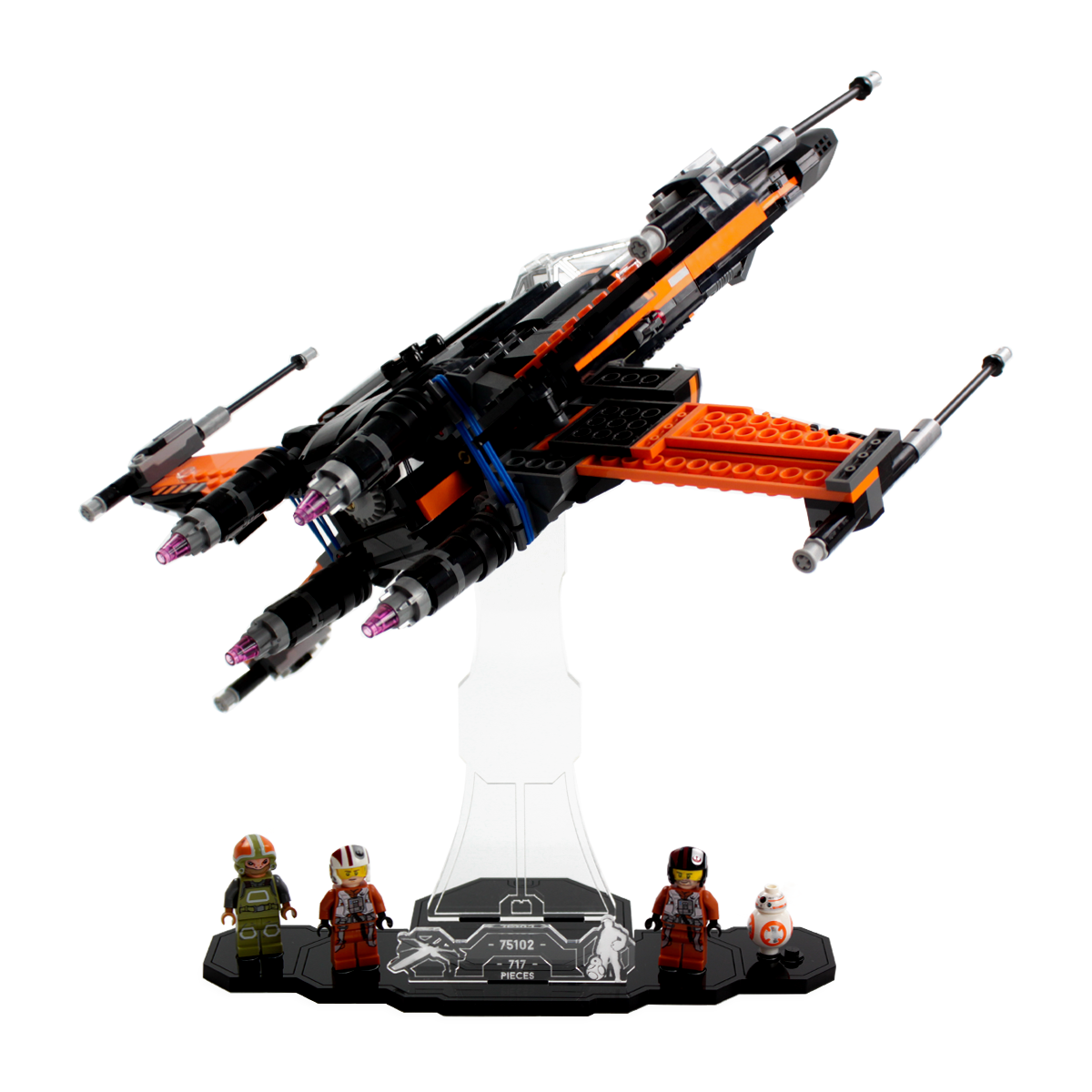 Display Stand for LEGO® Star Wars™ Poe's X-Wing (75102)