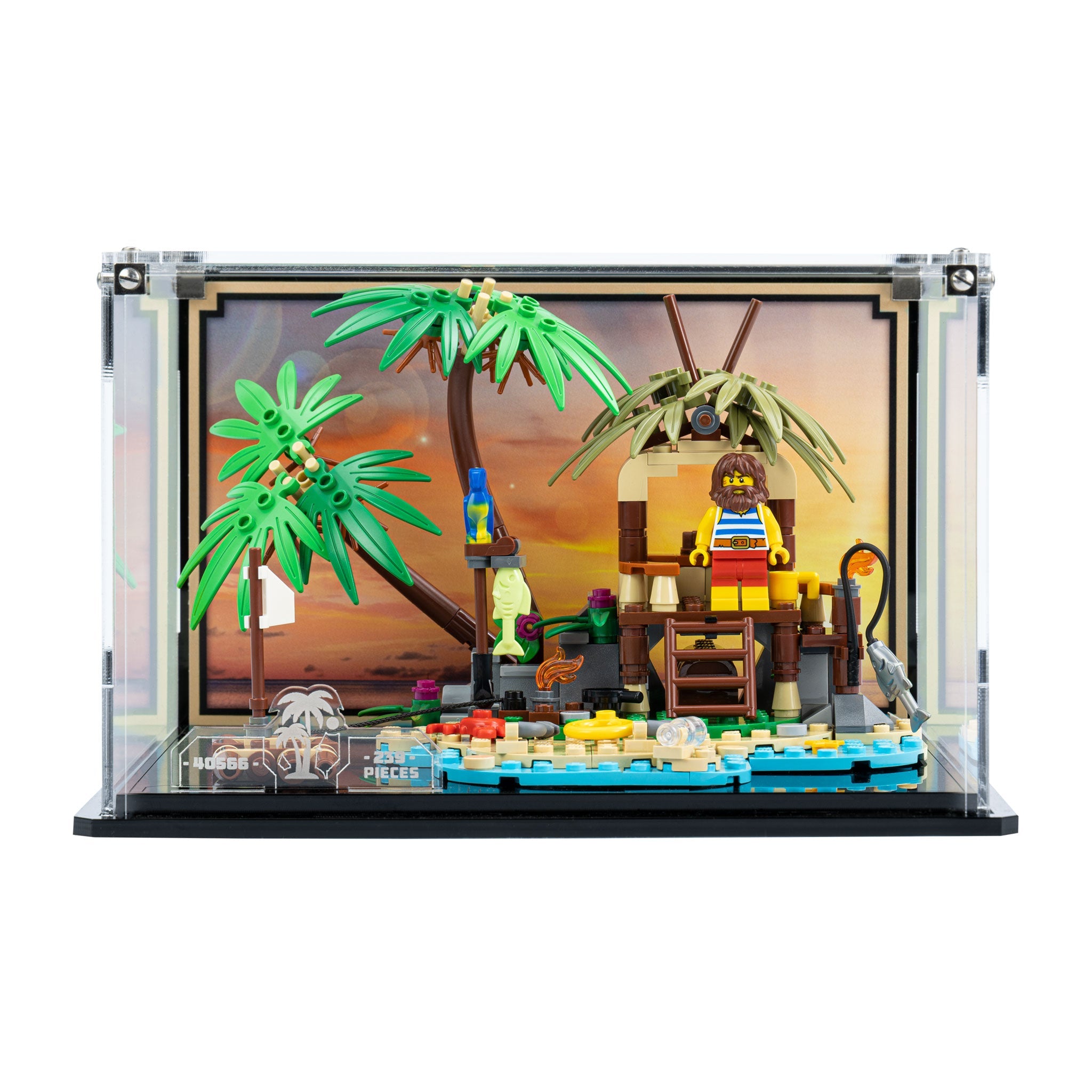 Display Case for LEGO® Ray the Castaway (40566)
