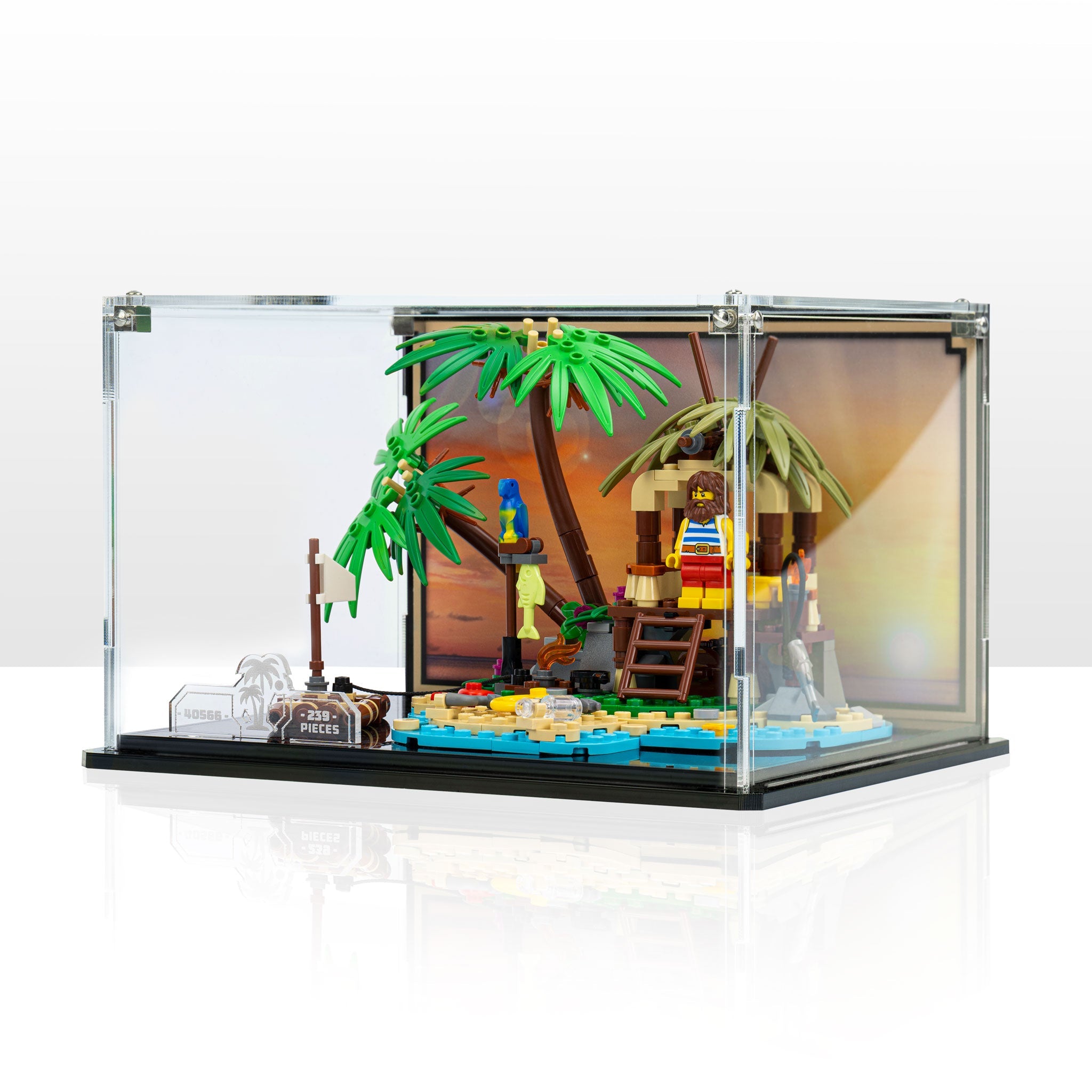 Display Case for LEGO® Ray the Castaway (40566)