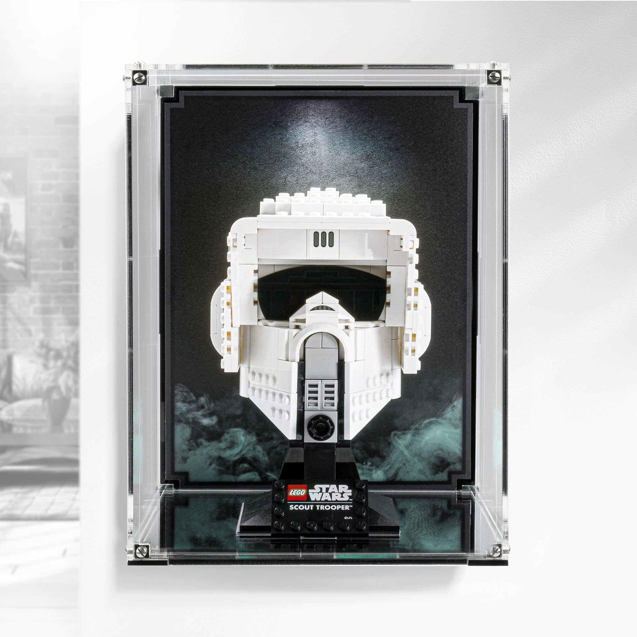 Wall Mounted Display Case for LEGO® Star Wars Scout Trooper Helmet (75305)