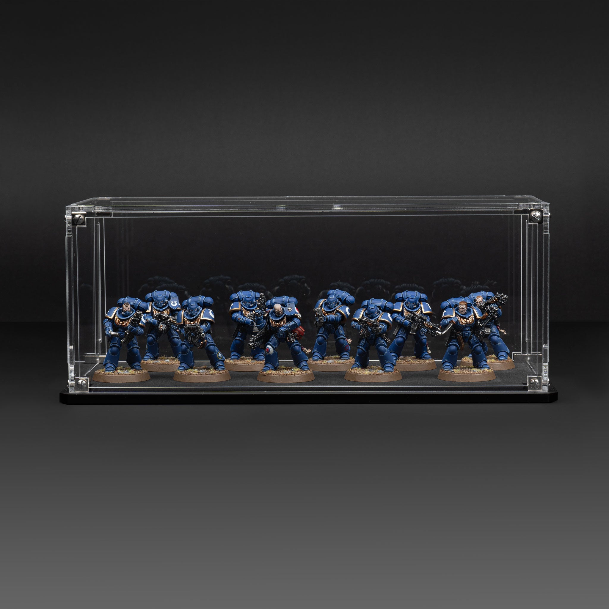 Display Case for Warhammer® Squad with Clear Background