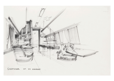 James Bond Ken Adam Goldfinger Art Print Set - Numbered Edition (Unframed)