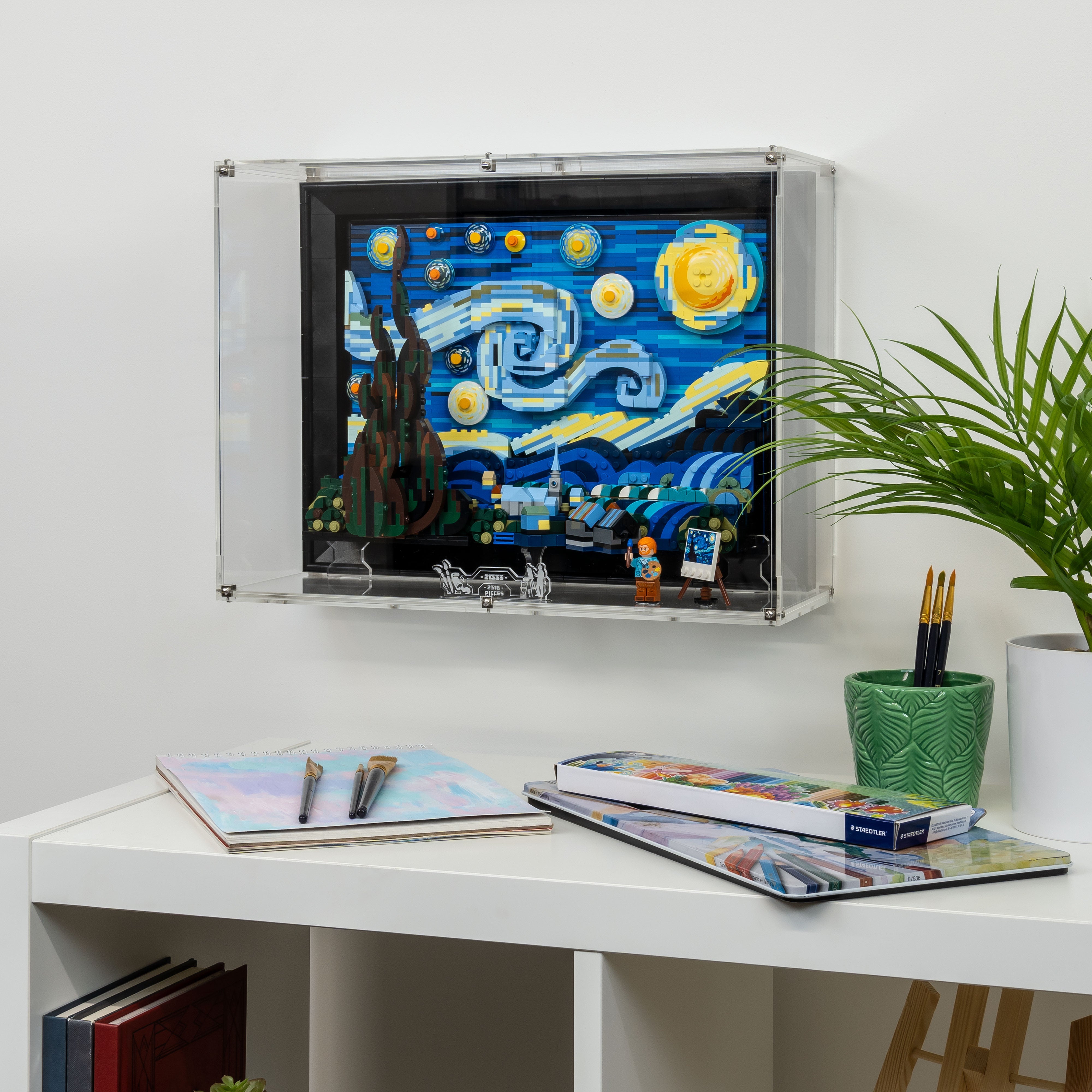 Wall Mounted Display Case for LEGO® Ideas: The Starry Night (21333)