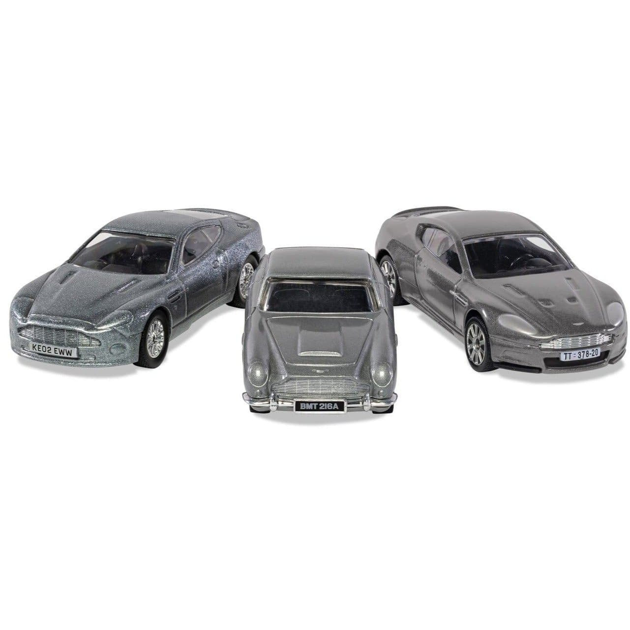 James Bond Aston Martin Model Car Trio - DB5, V12 Vanquish & DBS Edition - By Corgi