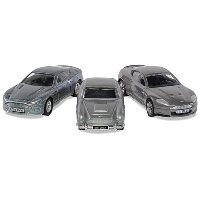 James Bond Aston Martin Model Car Trio - DB5, V12 Vanquish & DBS Edition - By Corgi