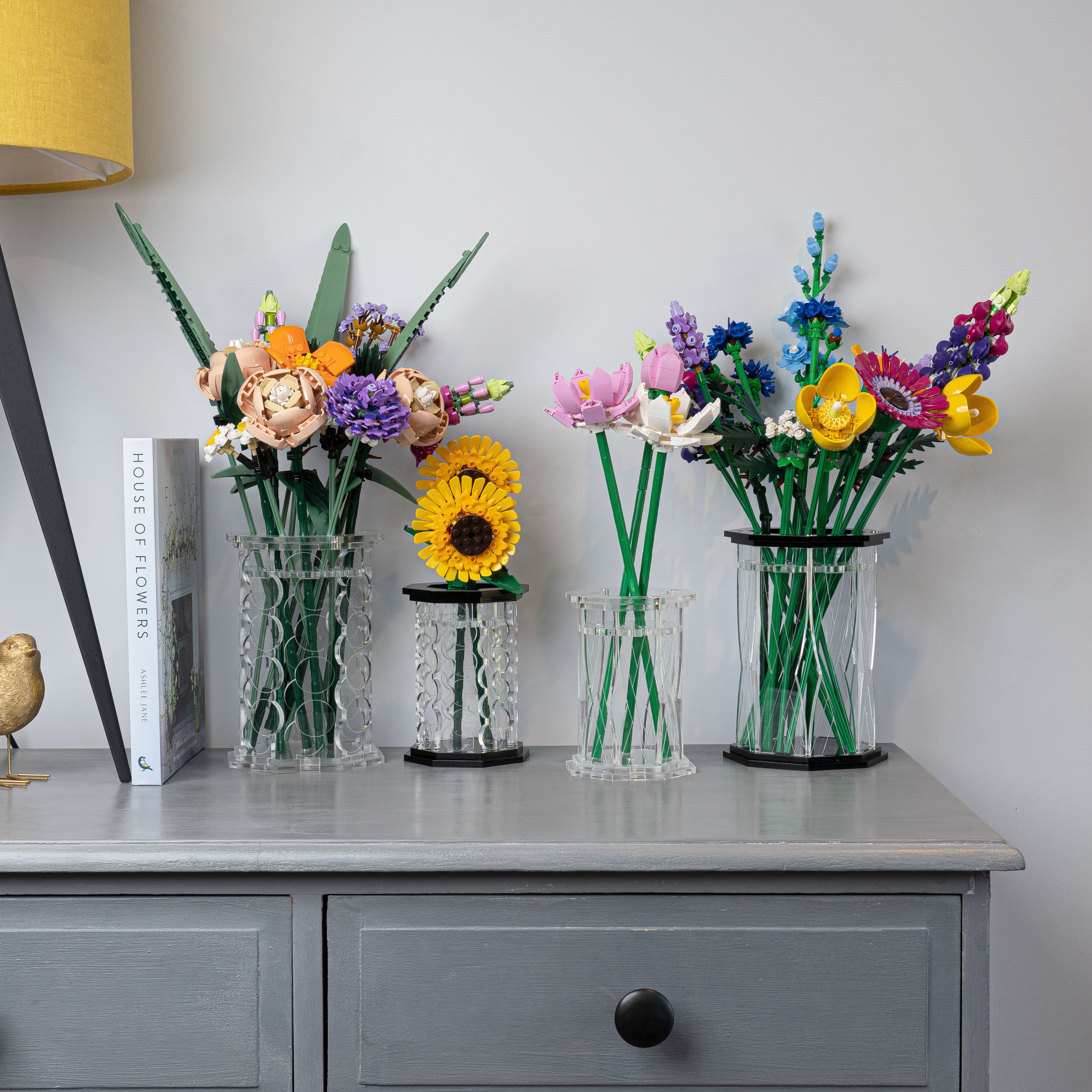 Display Vase for LEGO® Flowers - Black