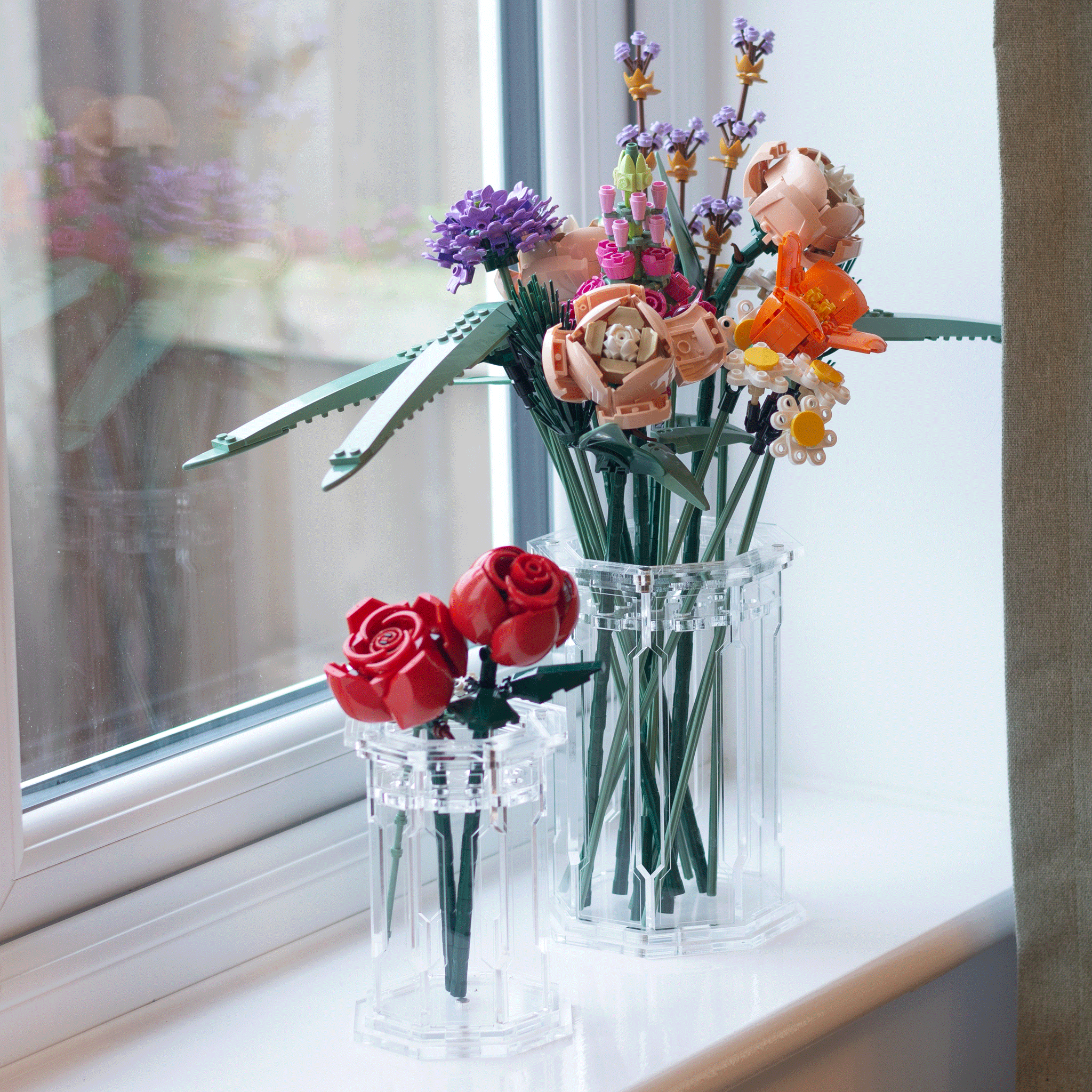 Display Vase for LEGO® Flowers - Clear