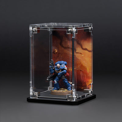 Display Case for Warhammer® Miniature with Endless War Background