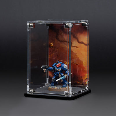Display Case for Warhammer® Miniature with Endless War Background