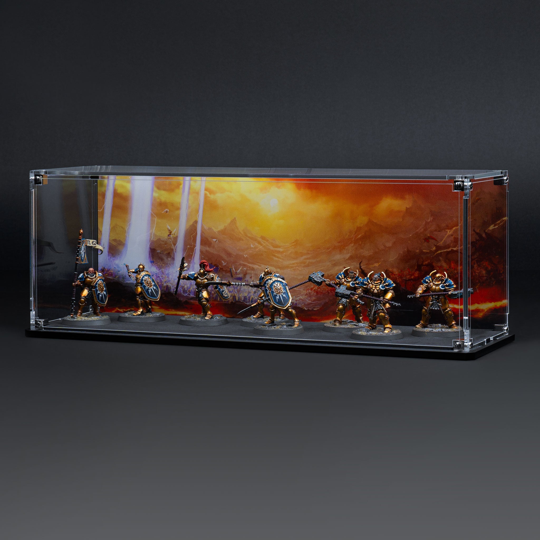 Display Case for Warhammer® Squad with Eternal Conflict Background