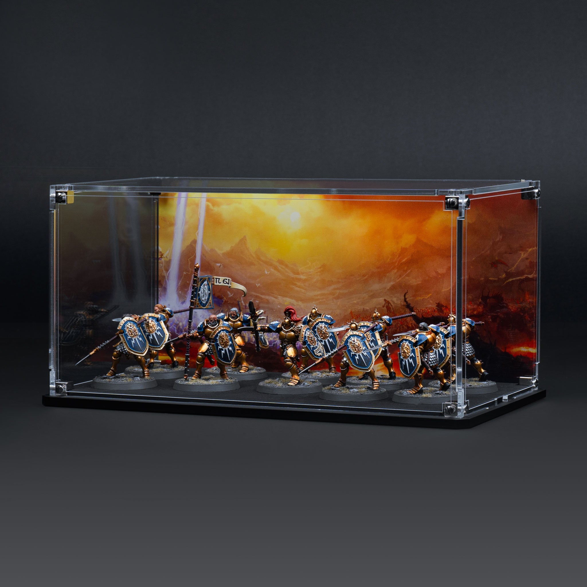 Display Case for Warhammer® Squad with Eternal Conflict Background