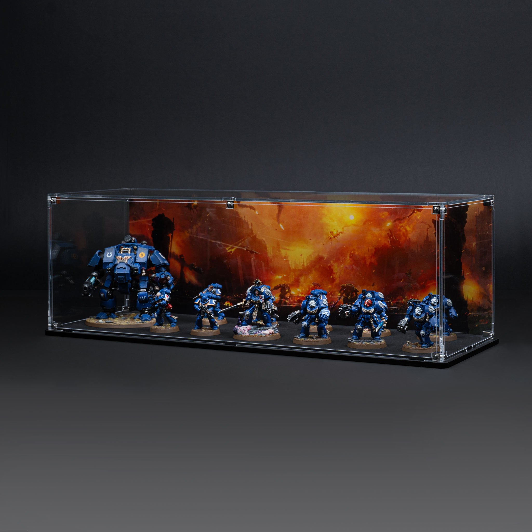 Display Case for Warhammer® Army with Endless War Background