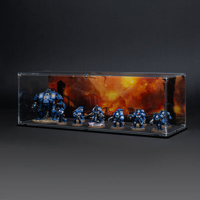 Display Case for Warhammer® Army with Endless War Background