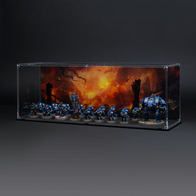 Display Case for Warhammer® Army with Endless War Background