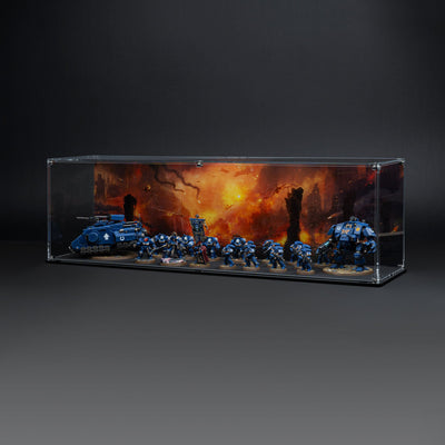 Display Case for Warhammer® Army with Endless War Background